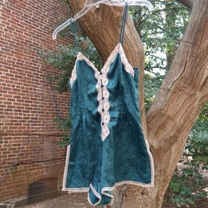 Vintage Victoria’s Secret Romper with Lace Detail